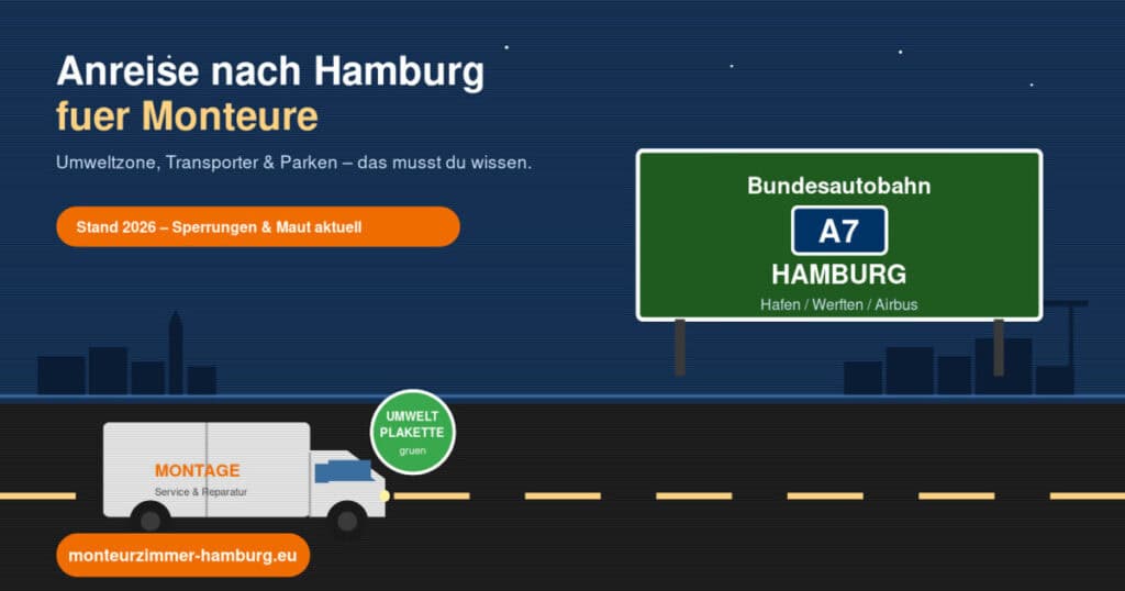 Anreise Hamburg Monteur